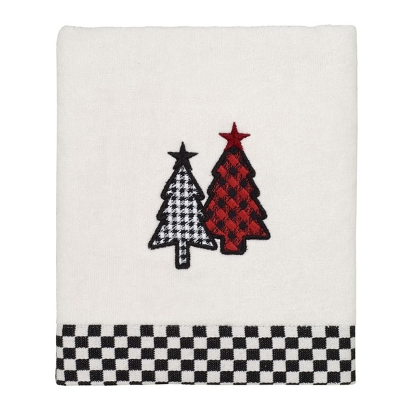 Avanti Tis the Season Holiday Plaid Cotton Hand Towel, 16" X 30" - Linen - Picture 1 of 1